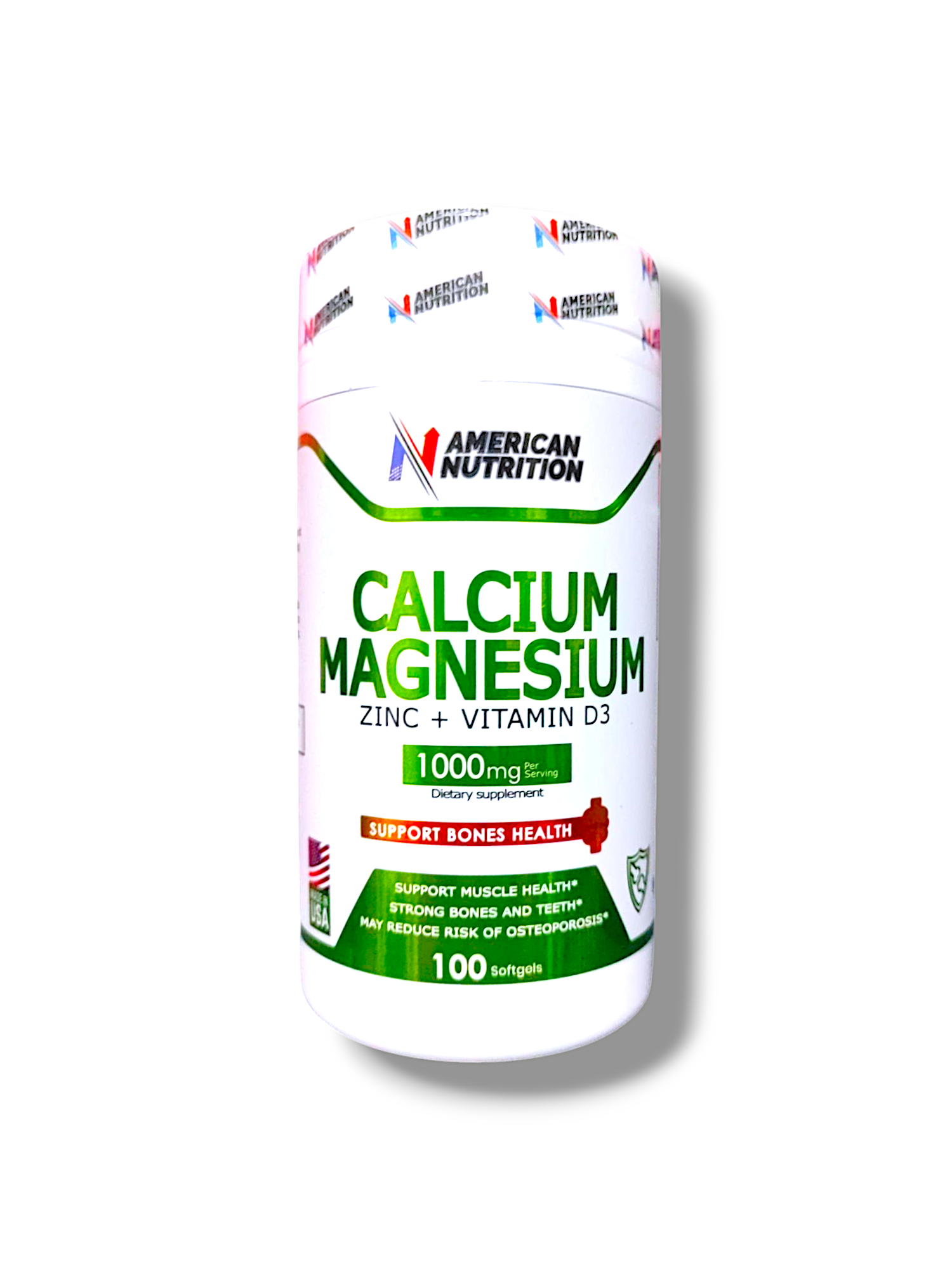 CALCIUM MAGNESIO + ZINC - 100 CÁPSULAS AMERICAN NUTRITION