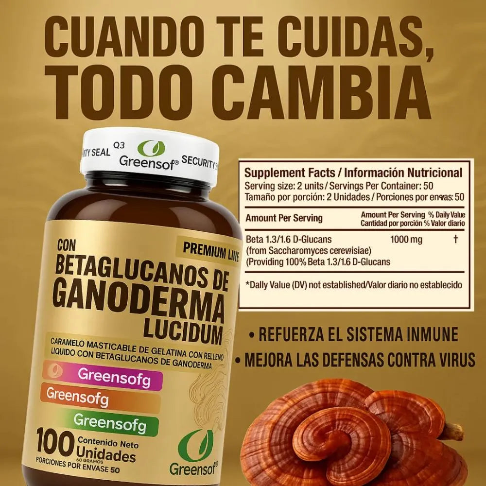BETAGLUCANOS GANODERMA - 100 CÁPSULAS