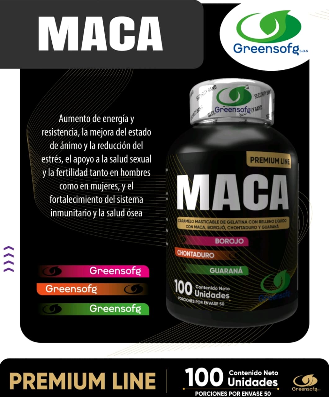 MACA - 100 CÁPSULAS GREENSOFG