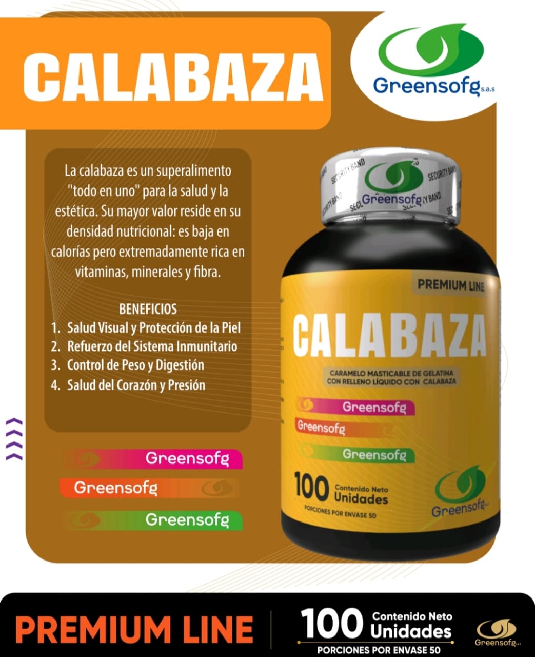 CALABAZA - 100 CÁPSULAS GREENSOFG