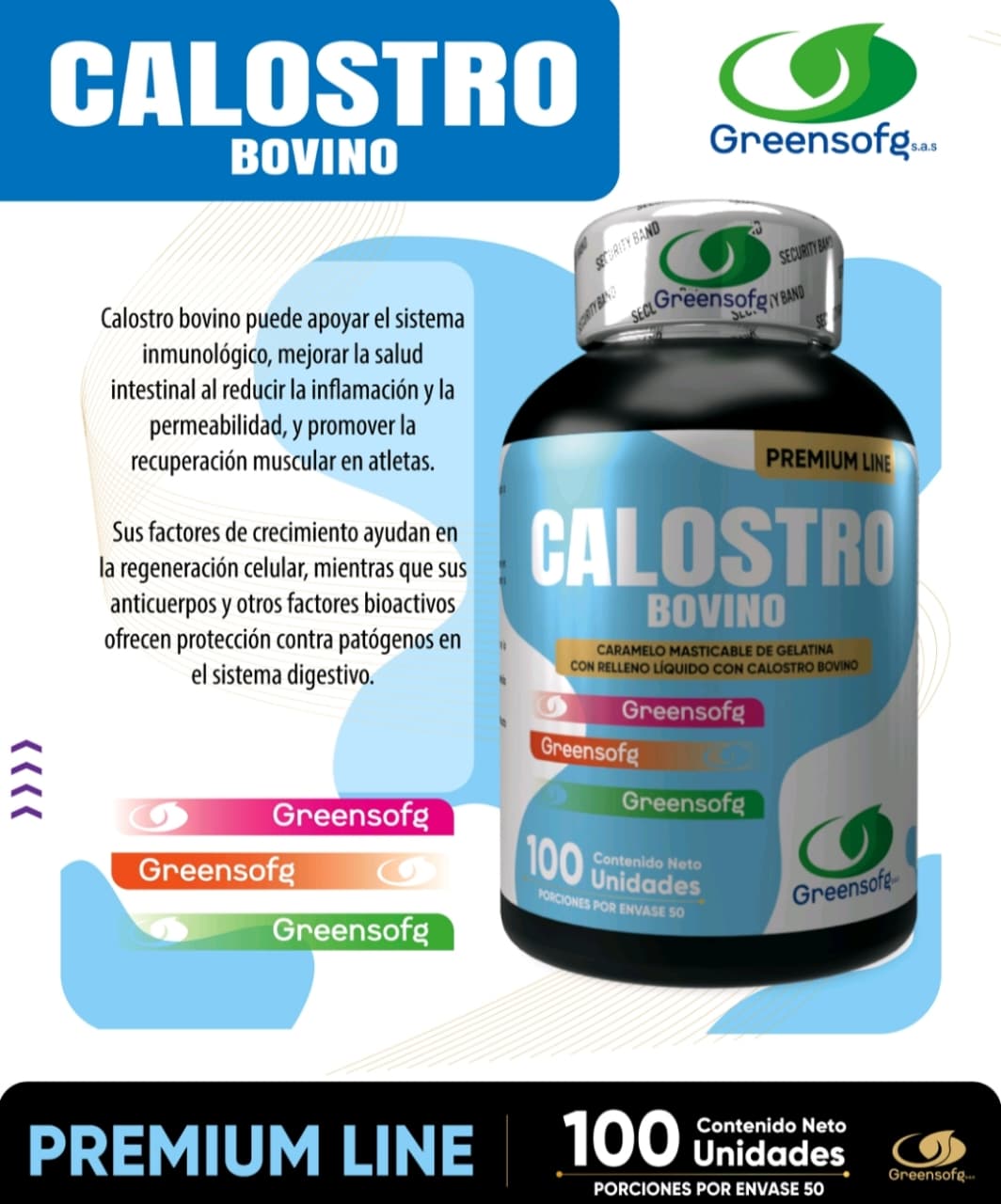 CALOSTRO BOVINO - 100 CÁPSULAS GREENSOFG