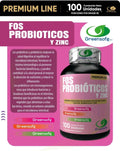 FOS PROBIOTICOS Y ZINC - 100 CÁPSULAS GREENSOFG